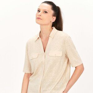 Caroll Paris Linen blouse in brown - Size small
